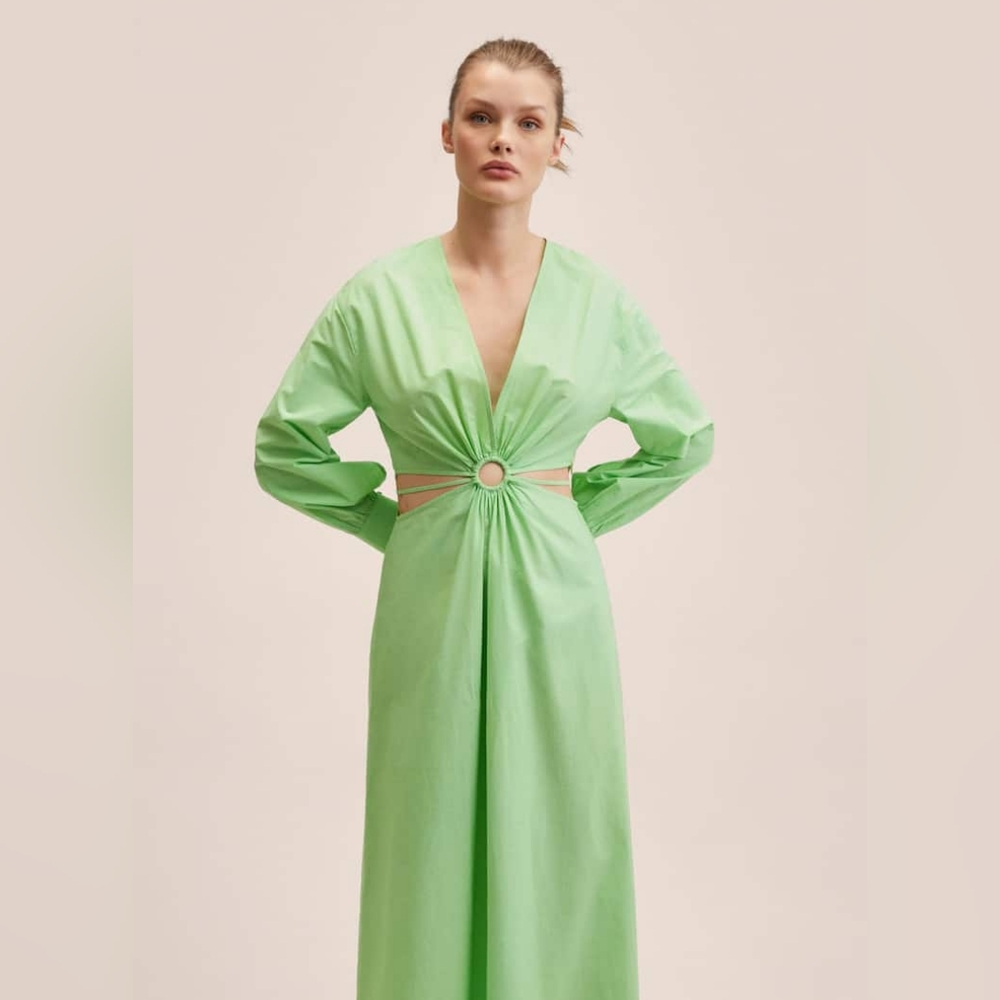 MANGO Vent cotton dress - Picture 5 of 8